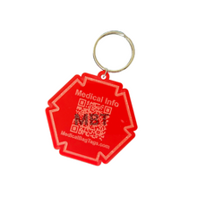 Load image into Gallery viewer, QR Medical Passport Keychain
