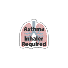 Load image into Gallery viewer, Asthma Sticker - Inhaler Required – 2.5" Medical Alert Decal - Set of 12