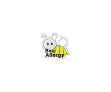 Load image into Gallery viewer, Bee Allergy Awareness Sticker – 2.5" Medical Alert Decal - Set of 12