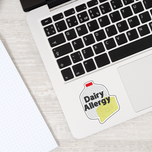 Load image into Gallery viewer, Dairy Allergy Awareness Sticker – 2.5" Medical Alert Decal - Set of 12