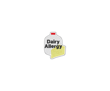 Load image into Gallery viewer, Dairy Allergy Awareness Sticker – 2.5" Medical Alert Decal - Set of 12