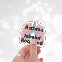 Load image into Gallery viewer, Asthma Sticker - Inhaler Required – 2.5" Medical Alert Decal - Set of 12