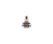 Load image into Gallery viewer, Iodine Allergy Awareness Sticker – 2.5" Medical Alert Decal - Set of 12