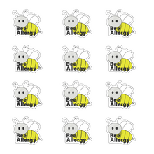 Load image into Gallery viewer, Bee Allergy Awareness Sticker – 2.5" Medical Alert Decal - Set of 12