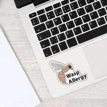 Load image into Gallery viewer, Wasp Allergy Sticker – 2.5" Medical Alert Decal - Set of 12