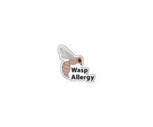 Load image into Gallery viewer, Wasp Allergy Sticker – 2.5" Medical Alert Decal - Set of 12