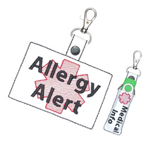 Load image into Gallery viewer, Allergy Alert Bag Tag, Versatile Allergy Keychain, Durable Medical Alert Accessory
