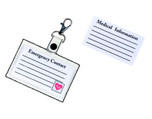 Load image into Gallery viewer, Medical Alert Bag Tag, Marine Vinyl Durable Keychain, Personalized Medical Condition Accessory