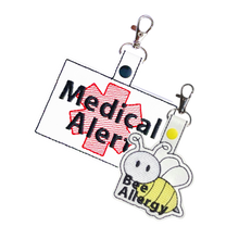 Load image into Gallery viewer, Bee Allergy Bag Tag