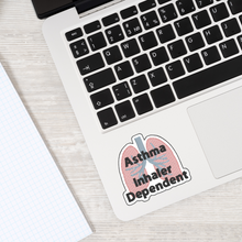 Load image into Gallery viewer, Asthma Sticker - Inhaler Dependent – 2.5&quot; Medical Alert Decal - Set of 12
