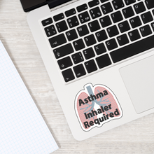 Load image into Gallery viewer, Asthma Sticker - Inhaler Required – 2.5&quot; Medical Alert Decal - Set of 12
