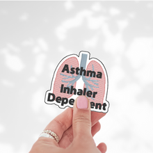Load image into Gallery viewer, Asthma Sticker - Inhaler Dependent – 2.5&quot; Medical Alert Decal - Set of 12
