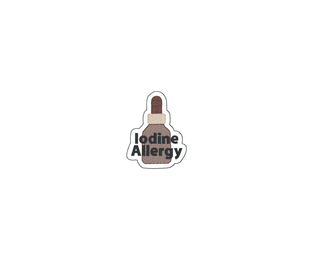 Iodine Allergy Awareness Sticker – 2.5