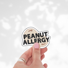 Load image into Gallery viewer, Peanut Allergy Sticker – 2.5&quot; Medical Alert Decal - Set of 12
