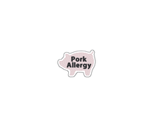 Load image into Gallery viewer, Pork Allergy Sticker – 2.5&quot; Medical Alert Decal - Set of 12
