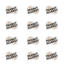 Load image into Gallery viewer, Peanut Allergy Sticker – 2.5&quot; Medical Alert Decal - Set of 12
