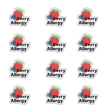 Load image into Gallery viewer, Berry Allergy Awareness Sticker – 2.5&quot; Medical Alert Decal - Set of 12
