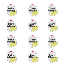 Load image into Gallery viewer, Dairy Allergy Awareness Sticker – 2.5&quot; Medical Alert Decal - Set of 12

