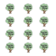 Load image into Gallery viewer, Tree Nut Allergy Sticker – 2.5&quot; Medical Alert Decal - Set of 12
