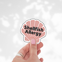 Load image into Gallery viewer, Shellfish Allergy Sticker – 2.5&quot; Medical Alert Decal - Set of 12
