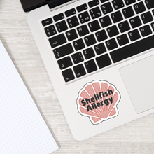 Load image into Gallery viewer, Shellfish Allergy Sticker – 2.5&quot; Medical Alert Decal - Set of 12
