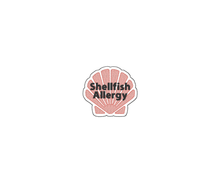 Load image into Gallery viewer, Shellfish Allergy Sticker – 2.5&quot; Medical Alert Decal - Set of 12
