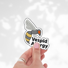 Load image into Gallery viewer, Vespid Allergy Sticker – 2.5&quot; Medical Alert Decal - Set of 12
