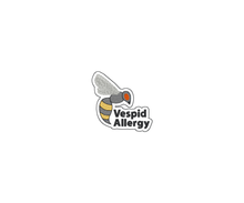 Load image into Gallery viewer, Vespid Allergy Sticker – 2.5&quot; Medical Alert Decal - Set of 12
