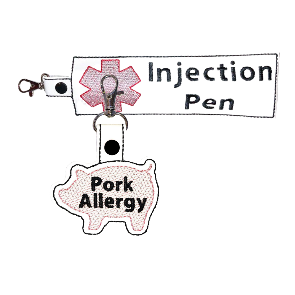 Pork Allergy & Injection Pen Holder Bundle